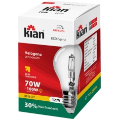 Lâmpada Incolor Ecológena 70W Kian 127V