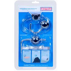 Kit de Acessórios para Banheiro Astra Metal 3 peças