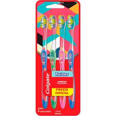 Escova Dental Twister Colgate 4un.