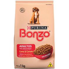 Alimento para Cães Adultos Sabor Carne e Cereais Bonzo 1kg