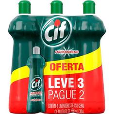 Limpador Multiuso Original Cif 500ml Leve 3 Pague 2