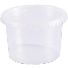 Pote Redondo com Tampa Descartável Prafesta 500ml 24un.