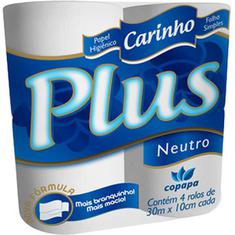 Papel Higiênico Folha Simples Carinho Plus 30m 4un.