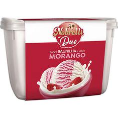 Sorvete Duo Morango e Baunilha Nobrelli 1,8L