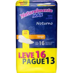 Absorvente Noturno com Abas Naturalmente Max Leve 16 Pague 13 un.