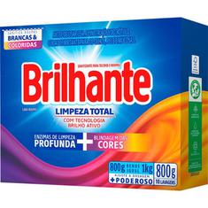 Lava Roupa em Pó Limpeza Total Brilhante 800g