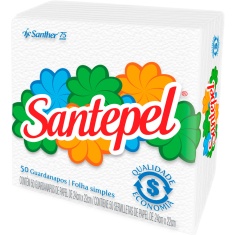 Guardanapos Folha Simples Santepel 24x22cm 50un