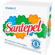Guardanapos Folha Simples Santepel 33x30cm 50un