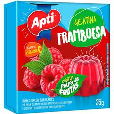Gelatina em Pó Sabor Framboesa Apti 35g