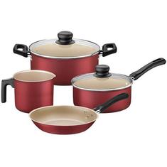 Conjunto de Panelas Antiaderentes Caribe Tramontina Vermelho 4un.