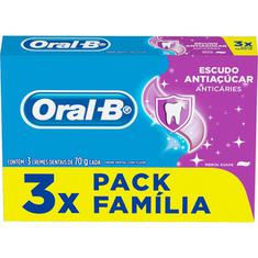 Creme Dental Escudo Anti Açúcar Oral B 70g 3un.