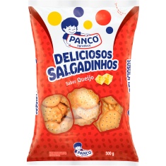 Biscoito Salgado Sabor Queijos Deliciosos Salgadinhos Panco 500g
