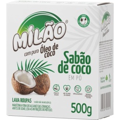 Lava Roupas em Pó de Coco Milão 500g