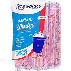Canudo de Papel para Milkshake Strawplast 8mm 100un.