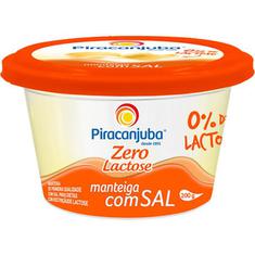 Manteiga com Sal Zero Lactose Piracanjuba 200g