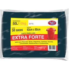 Saco de Lixo Extra Forte Embalixo 50L 50 Unidades