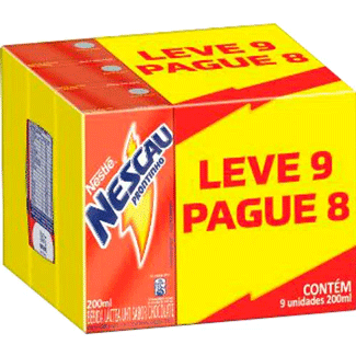 Achocolatado Nescau Prontinho 200ml Leve 9 e Pague 8