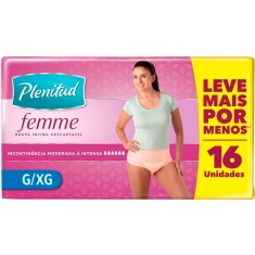 Fralda Geriátrica Plenitude Femme G/XG Leve 16 Pague 15