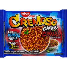 Macarrão Instantâneo Cremoso Sabor Carne com Chilli Nissin Miojo 88g