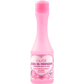 Álcool Gel Antisséptico Rosa Muriel 70% 60ml