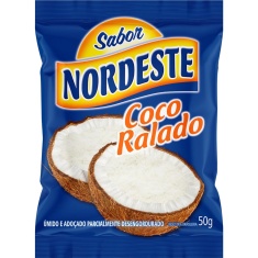 Coco Ralado Úmido Adoçado Sabor Nordeste 50g