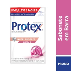 Sabonete Ômega 3 Protex 85g Leve 8 Pague 6