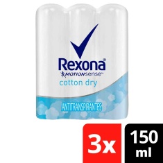 Desodorante Aerossol Cotton Dry Rexona 3x90g