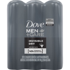 Desodorante Dove Aerosol Invisible Dry Men 3X89g