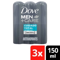 Desodorante Aerossol Cuidado Total Men Dove 3 x 89g