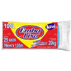 Saco para Lixo Econômico Embalixo Azul 100L 25un.