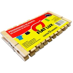 Prendedor de Roupa de Madeira Fiat Lux 12un