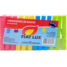 Prendedor de roupa plástico Fiat Lux 12un