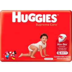 Fralda Supreme Care Hiper G Huggies 64Unidades