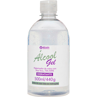 Álcool Gel Antisséptico Aloe Vera Elzark 70% 500ml