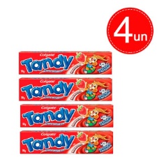 Creme Dental Infantil Sabor Morango Tandy 50g 4 un