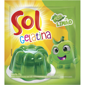 Gelatina em Pó Sabor Limão Sol 25g