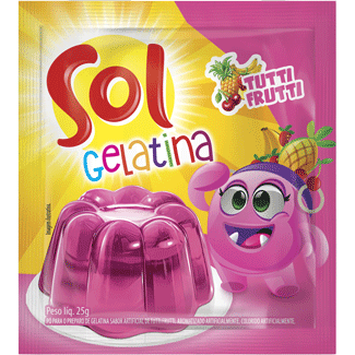Gelatina em Pó sabor Tutti Frutti Sol 25g