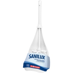 Escova Sanitária de Plástico com Suporte Branca Sanilux