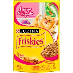 Alimento para Gatos sabor Frango e Figado ao Molho Friskies 85g