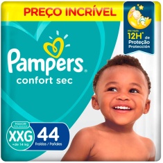 Fralda Descartável Infantil Confort Sec Pampers XXG 44 Unidades