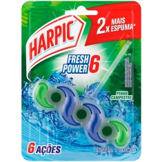Bloco Sanitário Fresh Power 6 Pinho Campestre Harpic 39g