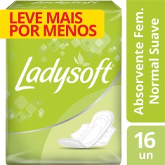 Absorvente Normal Suave Com Abas Ladysoft 16 Unidades