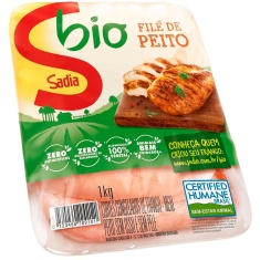 File de Peito de Frango Congelado Bio Sadia Bandeja 1kg