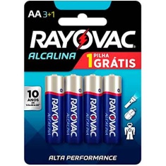 Pilha Alcalina AA Rayovac Leve 4 Pague 3