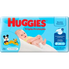 Fralda Huggies Tripla Proteção Jumbo P 36 un.