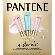 Kit 2 Shot Potencializador Reconstrói + 1 Hidrata Misturinha Pantene 15ml