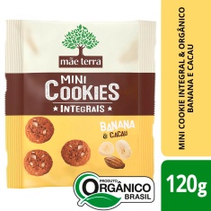 Mini Cookies Integral Sabor Banana e Cacau Mãe Terra 120g