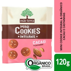 Mini Cookies Integral Sabor Banana e Castanha Mãe Terra 120g