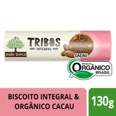Biscoito Integral Orgânico Sabor Cacau Tribos Mãe Terra 130g