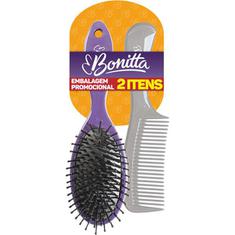 Kit Escova + Pente para Cabelo Bonitta 558